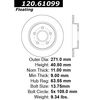 Centric Parts Prem Rotor, 120.61099 120.61099